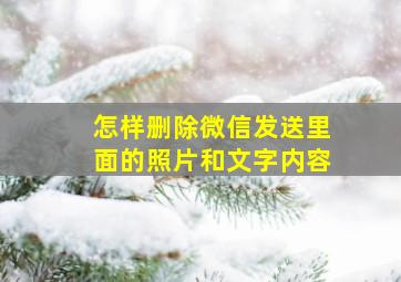 怎样删除微信发送里面的照片和文字内容