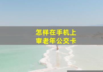 怎样在手机上审老年公交卡