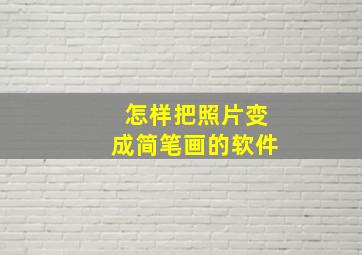 怎样把照片变成简笔画的软件