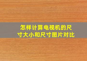 怎样计算电视机的尺寸大小和尺寸图片对比