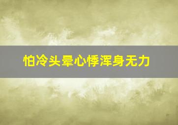 怕冷头晕心悸浑身无力