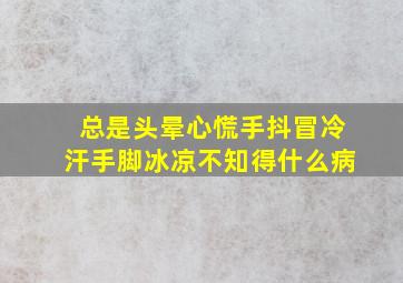 总是头晕心慌手抖冒冷汗手脚冰凉不知得什么病