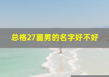 总格27画男的名字好不好