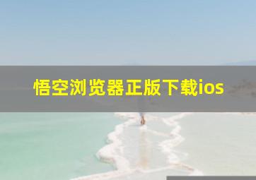 悟空浏览器正版下载ios