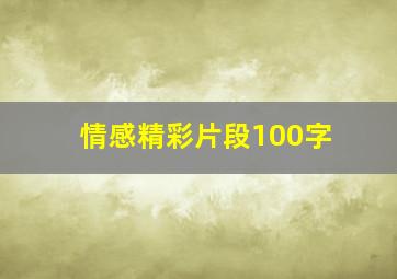 情感精彩片段100字