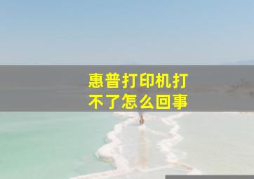 惠普打印机打不了怎么回事