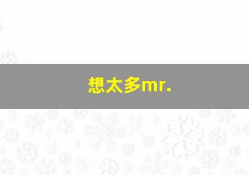 想太多mr.