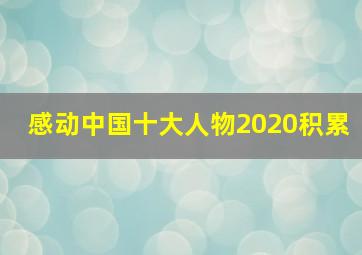 感动中国十大人物2020积累