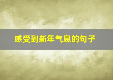 感受到新年气息的句子