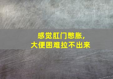 感觉肛门憋胀,大便困难拉不出来