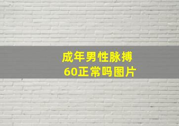 成年男性脉搏60正常吗图片