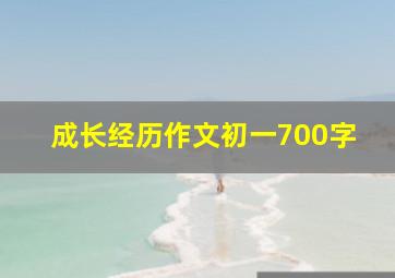 成长经历作文初一700字