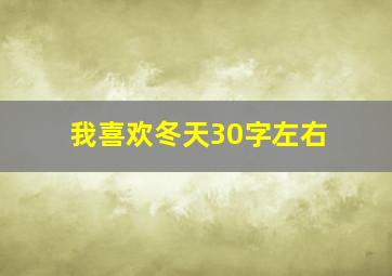 我喜欢冬天30字左右