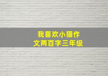 我喜欢小猫作文两百字三年级