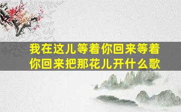 我在这儿等着你回来等着你回来把那花儿开什么歌