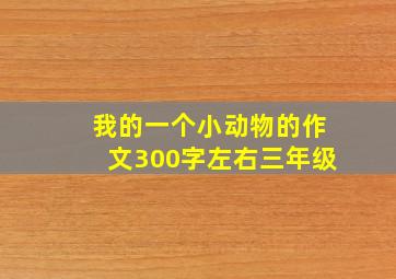 我的一个小动物的作文300字左右三年级