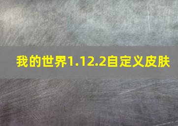 我的世界1.12.2自定义皮肤