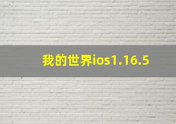 我的世界ios1.16.5