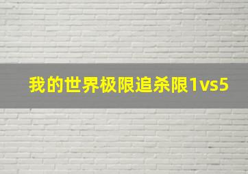 我的世界极限追杀限1vs5