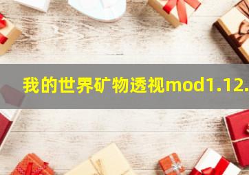 我的世界矿物透视mod1.12.2