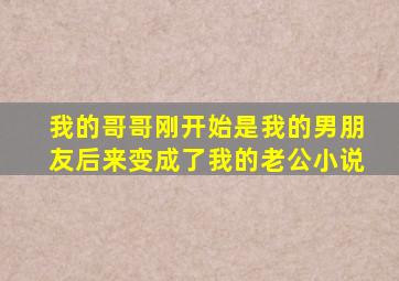 我的哥哥刚开始是我的男朋友后来变成了我的老公小说