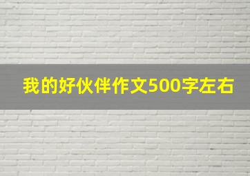 我的好伙伴作文500字左右