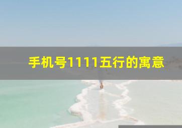 手机号1111五行的寓意