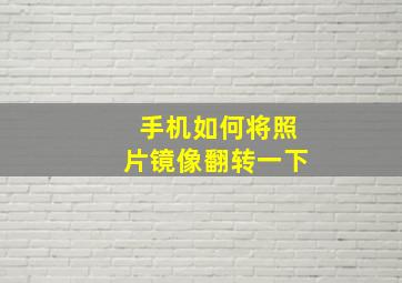 手机如何将照片镜像翻转一下