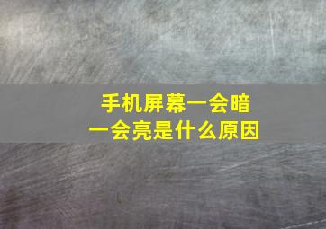 手机屏幕一会暗一会亮是什么原因