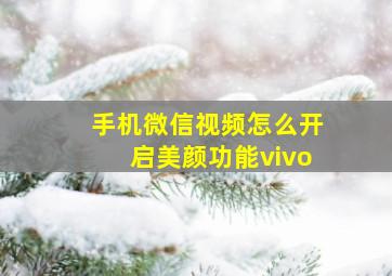 手机微信视频怎么开启美颜功能vivo