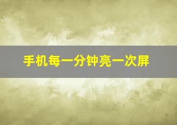 手机每一分钟亮一次屏