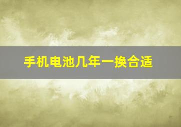 手机电池几年一换合适