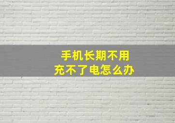 手机长期不用充不了电怎么办