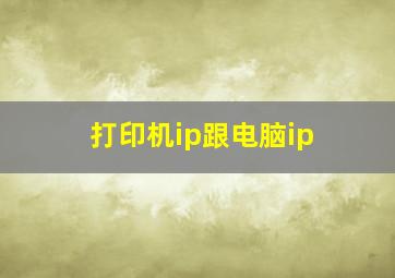 打印机ip跟电脑ip