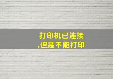 打印机已连接,但是不能打印