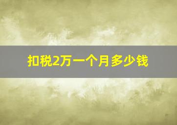 扣税2万一个月多少钱