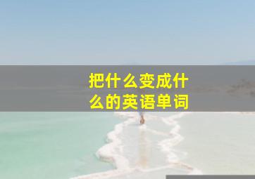 把什么变成什么的英语单词