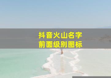 抖音火山名字前面级别图标