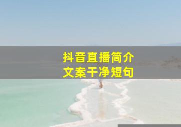 抖音直播简介文案干净短句