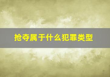 抢夺属于什么犯罪类型