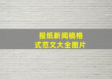 报纸新闻稿格式范文大全图片