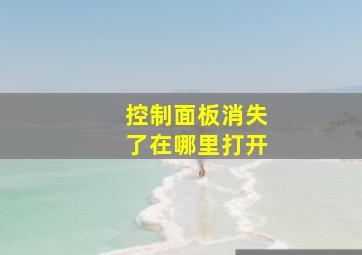 控制面板消失了在哪里打开