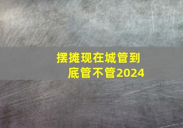 摆摊现在城管到底管不管2024