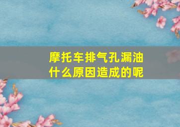 摩托车排气孔漏油什么原因造成的呢