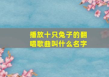 播放十只兔子的翻唱歌曲叫什么名字