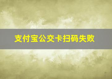 支付宝公交卡扫码失败