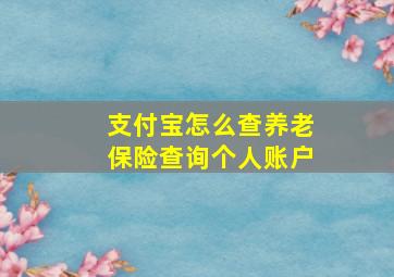 支付宝怎么查养老保险查询个人账户