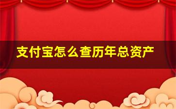 支付宝怎么查历年总资产