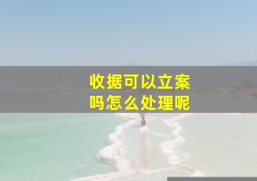 收据可以立案吗怎么处理呢