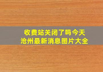 收费站关闭了吗今天沧州最新消息图片大全